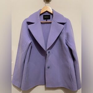 Lafayette 148 Luxurious lavender purple wool coat is a luxurious